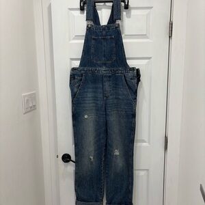 Lucky Brand Women’s Dark Blue Denim Overalls Size Medium